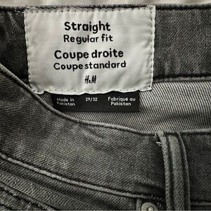 H&M Men's Charcoal Straight Fit Jeans